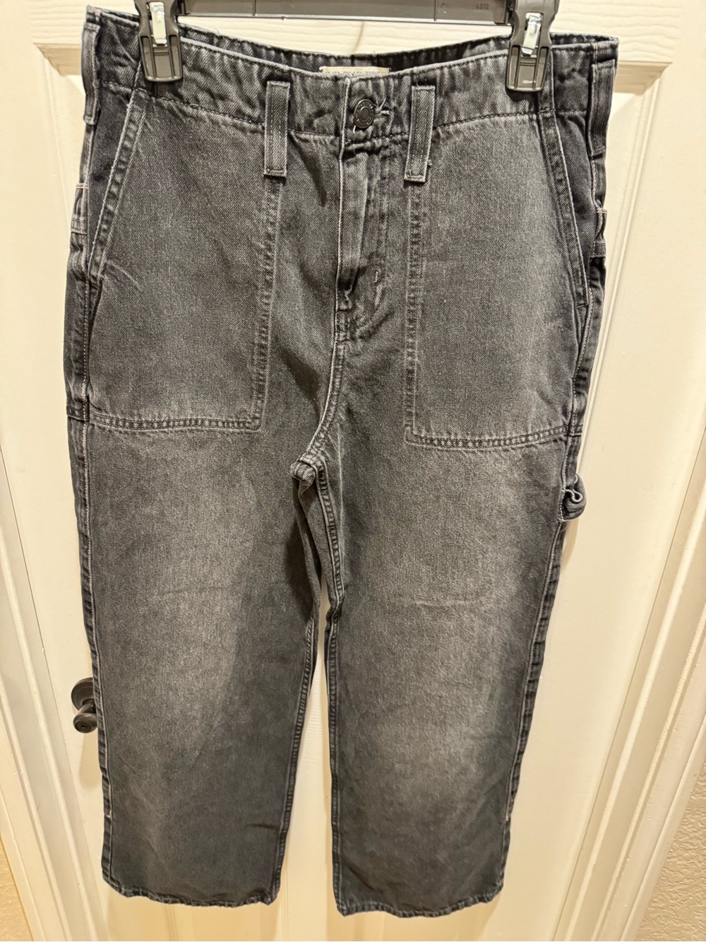 We The Free major leagues cargo Washed Gray Relaxed Utility Jeans